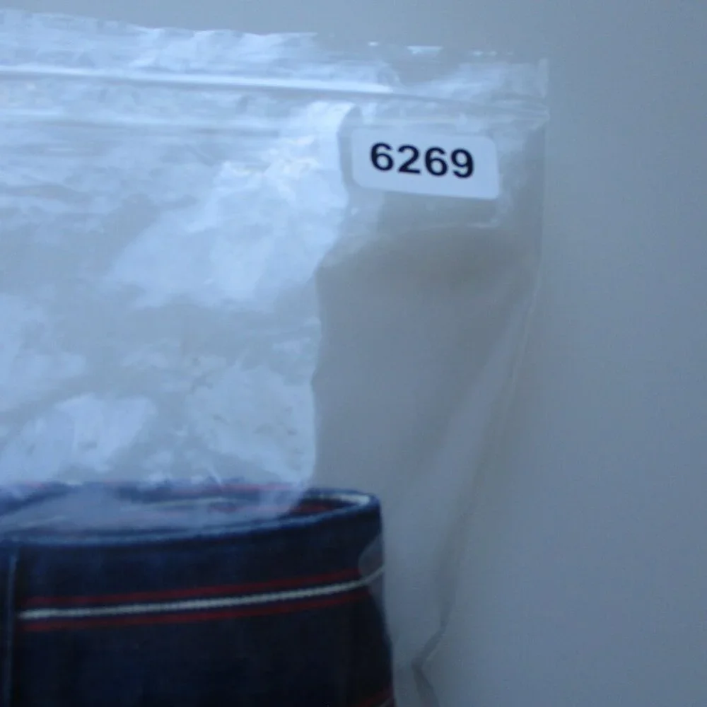 American Eagle Skirt Womens 12 Blue Red Striped Denim Jean Mini Stretch Raw Edge - Picture 13 of 13